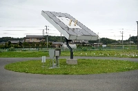 A solar panel and plug sculpture in Minamisoma. Fukushima Prefecture has claimed the crown as the Tohoku region’s leader for cumulative solar power generation since 2013 | Francesco Bassetti