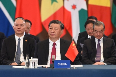 Chinese President Xi Jinping attends the China-Africa leaders’ roundtable on the closing day of the BRICS summit in Johannesburg on Aug. 24 Chinese President Xi Jinping attends the China-Africa leaders’ roundtable on the closing day of the BRICS summit in Johannesburg on Aug. 24