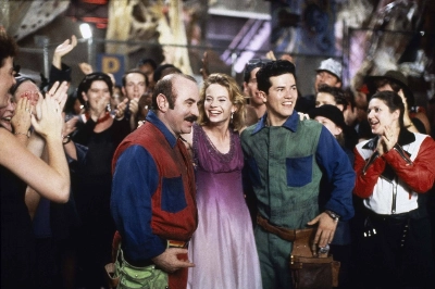 Bob Hoskins and John Leguizamo star as Mario and Luigi in 1993’s “Super Mario Bros.,” the first big-budget, big-screen attempt at a video game adaptation. Bob Hoskins and John Leguizamo star as Mario and Luigi in 1993’s “Super Mario Bros.,” the first big-budget, big-screen attempt at a video game adaptation.