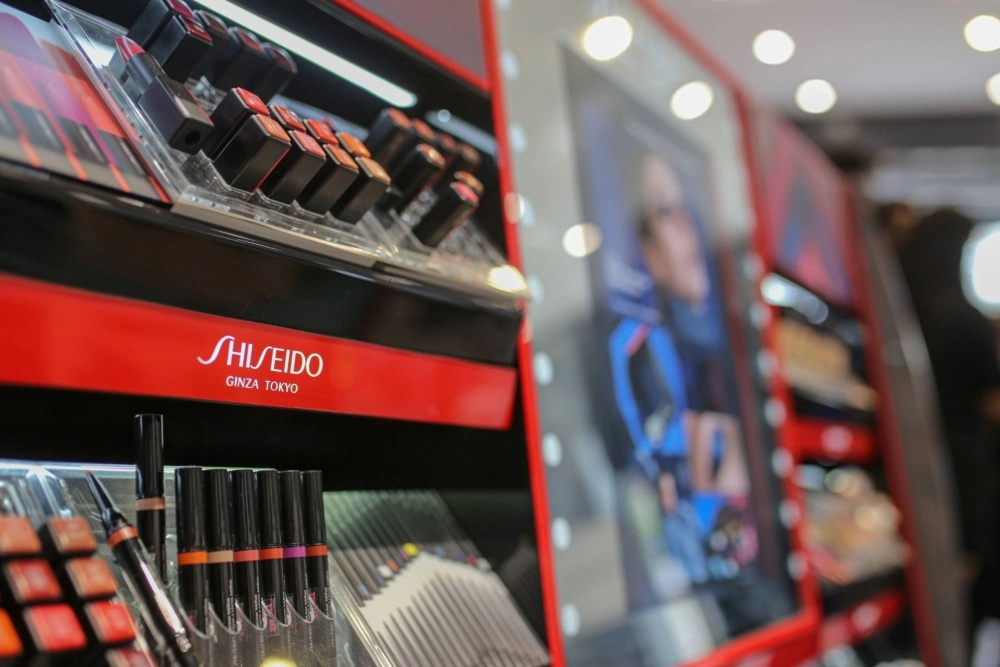Shiseido products on display at a Nykaa Luxe store in Mumbai, India, in November Shiseido products on display at a Nykaa Luxe store in Mumbai, India, in November