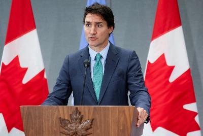Canadian Prime Minister Justin Trudeau answers questions during a news conference in New York on Thursday as relations between Ottawa and New Delhi deteriorate. Canadian Prime Minister Justin Trudeau answers questions during a news conference in New York on Thursday as relations between Ottawa and New Delhi deteriorate.