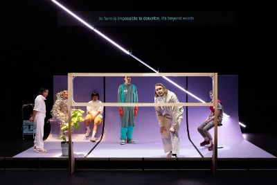 The cast of Chelfitsch’s play “The Window of Spaceship ‘In-Between’” includes individuals with different levels of Japanese-language proficiency. They participated in workshops hosted by the theater company to promote more inclusivity in Japanese theater. The cast of Chelfitsch’s play “The Window of Spaceship ‘In-Between’” includes individuals with different levels of Japanese-language proficiency. They participated in workshops hosted by the theater company to promote more inclusivity in Japanese theater.