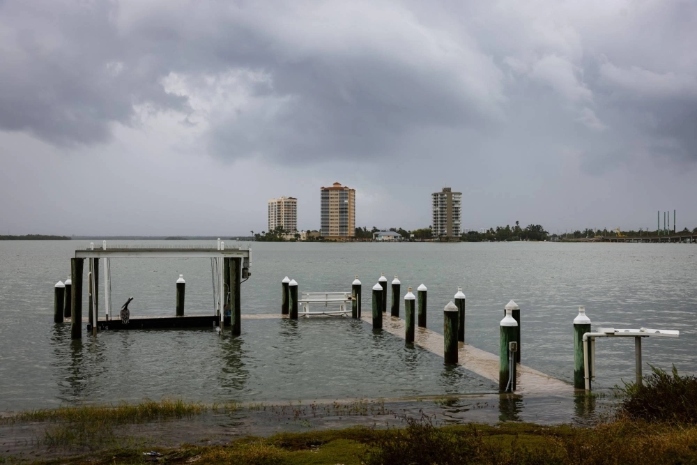 Fort Myers Beach during a high tide in Florida Fort Myers Beach during a high tide in Florida