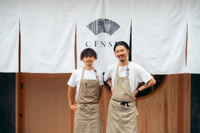 Fumiyuki Kinsu (left) and Shun Sato are the driving forces behind Censu's wine-loving approach to Japanese cuisine. Fumiyuki Kinsu (left) and Shun Sato are the driving forces behind Censu's wine-loving approach to Japanese cuisine.