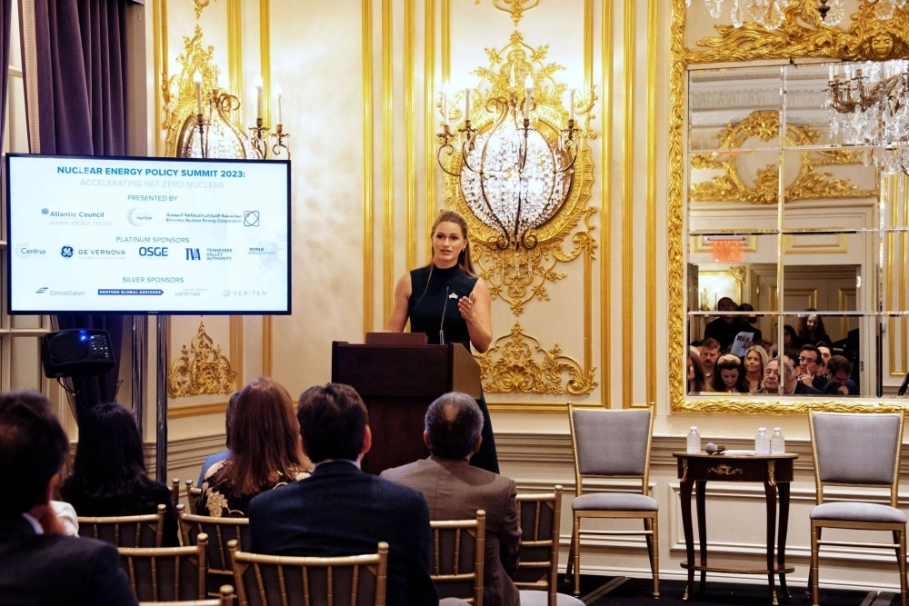 Grace Stanke spoke at the Nuclear Energy Policy Summit 2023 in New York. Grace Stanke spoke at the Nuclear Energy Policy Summit 2023 in New York.