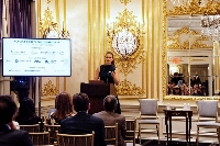 Grace Stanke spoke at the Nuclear Energy Policy Summit 2023 in New York. | Bloomberg