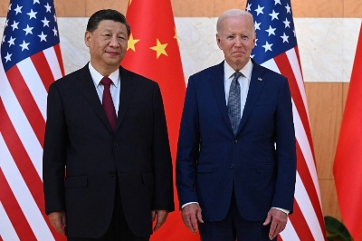 Chinese leader Xi Jinping meets with U.S. President Joe Biden on the sidelines of the Group of 20 summit in Nusa Dua, on the Indonesian resort island of Bali, on Nov. 14, 2022.  Chinese leader Xi Jinping meets with U.S. President Joe Biden on the sidelines of the Group of 20 summit in Nusa Dua, on the Indonesian resort island of Bali, on Nov. 14, 2022.