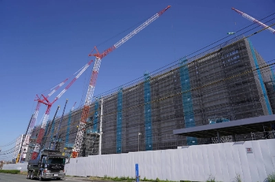 The construction site of a new Taiwan Semiconductor Manufacturing Co. factory in Kikuyo, Kumamoto Prefecture The construction site of a new Taiwan Semiconductor Manufacturing Co. factory in Kikuyo, Kumamoto Prefecture