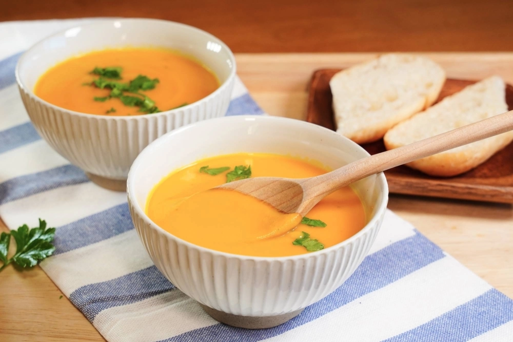 With this simple yet filling soup, you might just forget you're not back home at the family table for Thanksgiving dinner. With this simple yet filling soup, you might just forget you're not back home at the family table for Thanksgiving dinner.