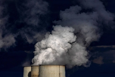 Cooling towers at a coal-fired power plant in Germany. While surface temperatures might stabilize quickly after reaching net-zero, other shifting parts of the climate are harder to slow once set in motion. Cooling towers at a coal-fired power plant in Germany. While surface temperatures might stabilize quickly after reaching net-zero, other shifting parts of the climate are harder to slow once set in motion.