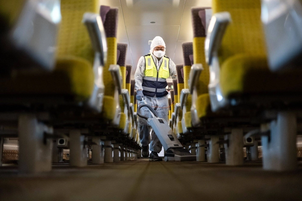A worker uses a vacuum cleaner inside a bullet train at Suseo Station in Seoul on Nov. 13. South Korea is launching a four-week campaign against bedbugs after multiple reports of infestations sparked widespread public anxiety. A worker uses a vacuum cleaner inside a bullet train at Suseo Station in Seoul on Nov. 13. South Korea is launching a four-week campaign against bedbugs after multiple reports of infestations sparked widespread public anxiety.