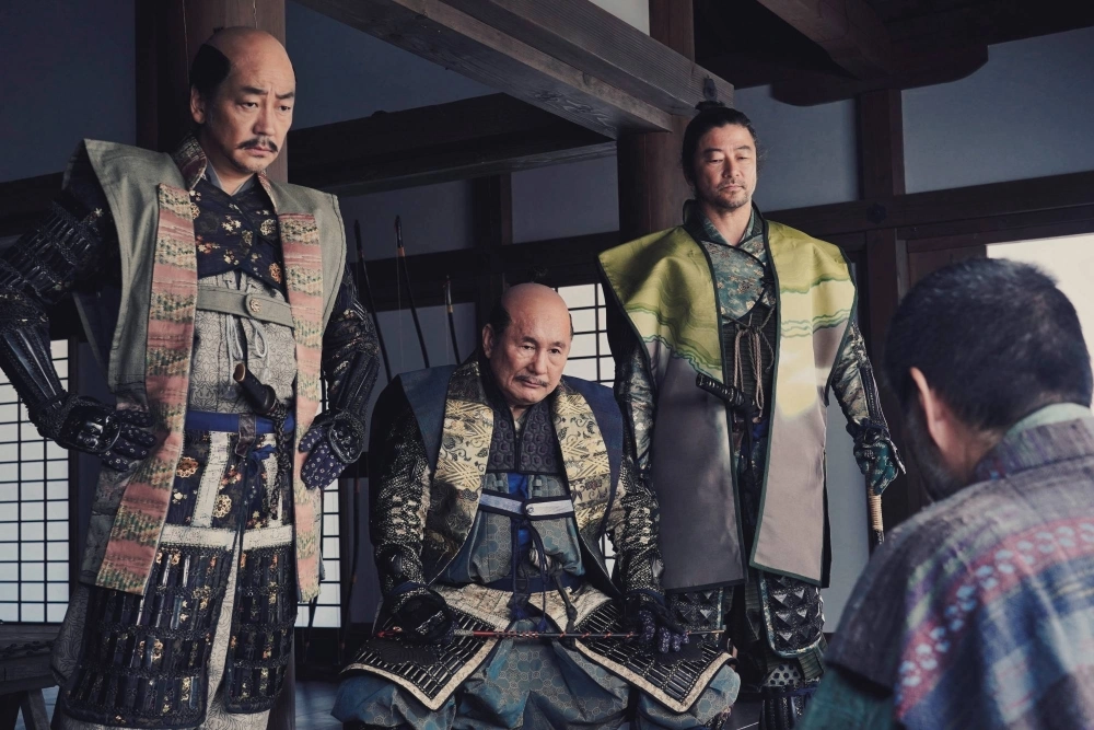 In addition to directing “Kubi,” Takeshi Kitano (second from left) plays Oda Nobunaga’s successor, Hashiba (later Toyotomi) Hideyoshi, in the blood-soaked period film.  In addition to directing “Kubi,” Takeshi Kitano (second from left) plays Oda Nobunaga’s successor, Hashiba (later Toyotomi) Hideyoshi, in the blood-soaked period film.