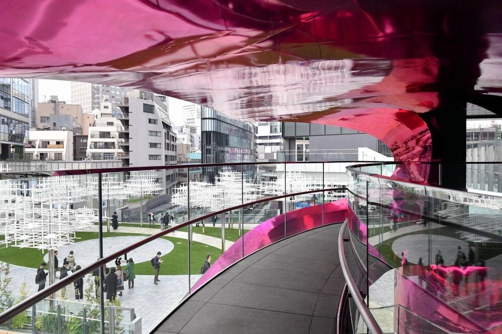 A view of a plaza within Shibuya Sakura Stage, what Tokyu Land Corporation is calling the final puzzle piece in its redevelopment of the area around Shibuya Station. A view of a plaza within Shibuya Sakura Stage, what Tokyu Land Corporation is calling the final puzzle piece in its redevelopment of the area around Shibuya Station.
