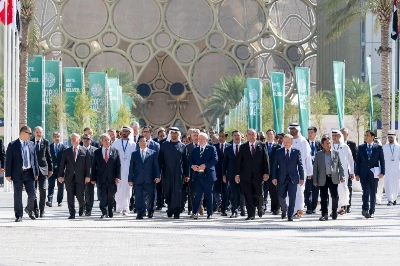 World leaders prior to the opening ceremony of the COP28 summit in Dubai on Friday.  World leaders prior to the opening ceremony of the COP28 summit in Dubai on Friday.