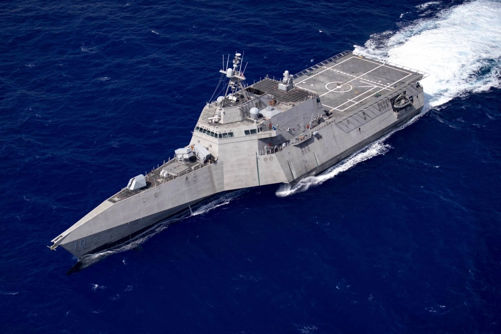 The USS Gabrielle Giffords sails in the Pacific Ocean in September 2019.  The USS Gabrielle Giffords sails in the Pacific Ocean in September 2019.