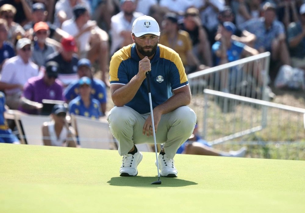 Team Europe's Jon Rahm lines up a putt during the Ryder Cup in Rome in October. The two-time major champion is heading to LIV Golf after signing a mega-deal with the PGA Tour rival.  Team Europe's Jon Rahm lines up a putt during the Ryder Cup in Rome in October. The two-time major champion is heading to LIV Golf after signing a mega-deal with the PGA Tour rival.