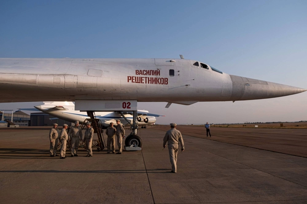 A Russian Air Force Tupolev Tu-160 strategic bomber A Russian Air Force Tupolev Tu-160 strategic bomber