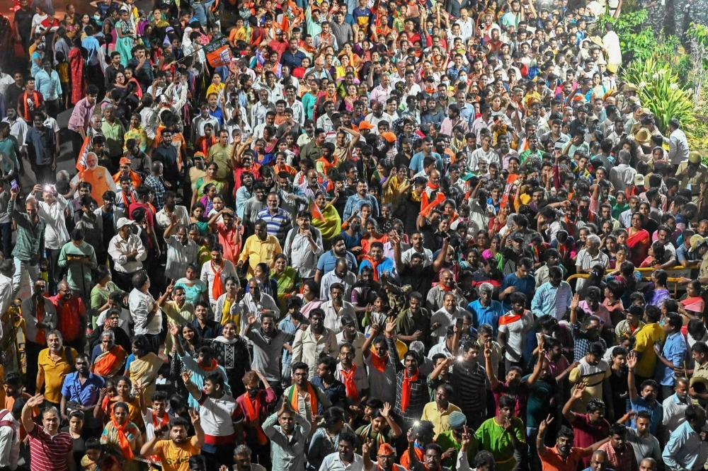 A political rally in Bengaluru, India, on April 29. Earlier this year, the South Asian nation surpassed China to become the world’s most populous country. A political rally in Bengaluru, India, on April 29. Earlier this year, the South Asian nation surpassed China to become the world’s most populous country.