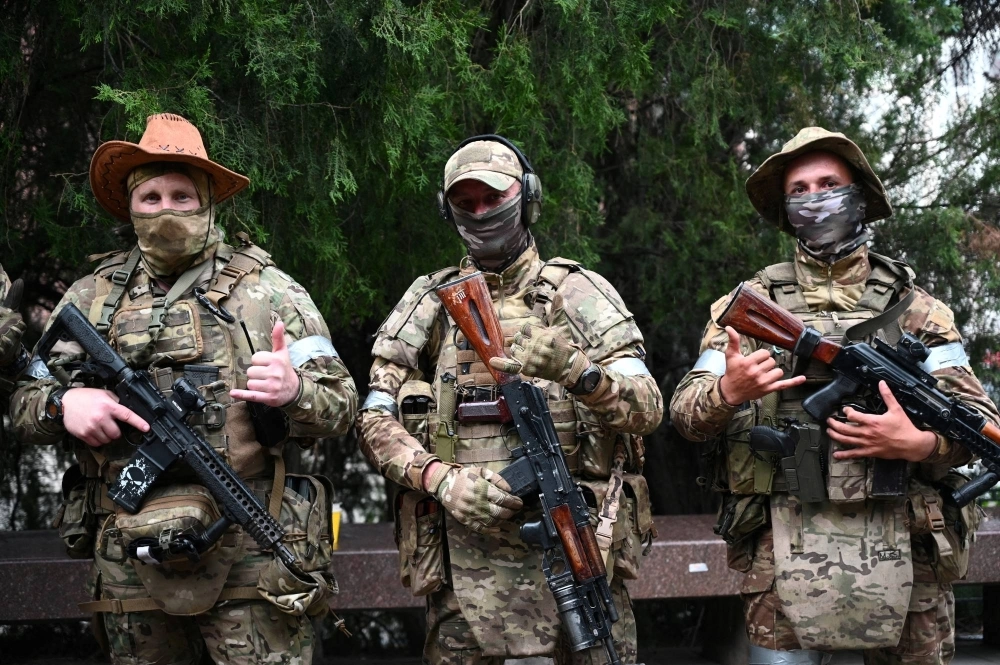 Fighters of the Wagner private mercenary group, many of whom were recruited from prisons, are deployed in June near the city of Rostov-on-Don, Russia. Fighters of the Wagner private mercenary group, many of whom were recruited from prisons, are deployed in June near the city of Rostov-on-Don, Russia.