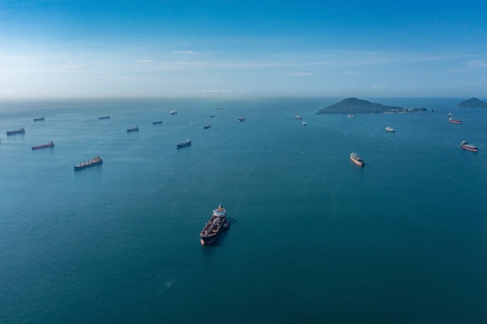 Cargo ships wait in the anchor zone to cross the Panama Canal from the Pacific entrance near Panama City, Panama, on Sept. 1, 2023. Ships have been waiting for days as the congestion to cross from both sides increase due to intense droughts in the country. Cargo ships wait in the anchor zone to cross the Panama Canal from the Pacific entrance near Panama City, Panama, on Sept. 1, 2023. Ships have been waiting for days as the congestion to cross from both sides increase due to intense droughts in the country.