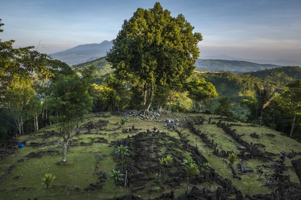 The Gunung Padang pyramid site in Cianjur, West Java, Indonesia, on Dec. 22. A study that concluded it may be "the oldest pyramid in the world” is under investigation by its publisher after fueling debate over the age of the partially excavated site and the ethics of archaeology.  The Gunung Padang pyramid site in Cianjur, West Java, Indonesia, on Dec. 22. A study that concluded it may be "the oldest pyramid in the world” is under investigation by its publisher after fueling debate over the age of the partially excavated site and the ethics of archaeology.