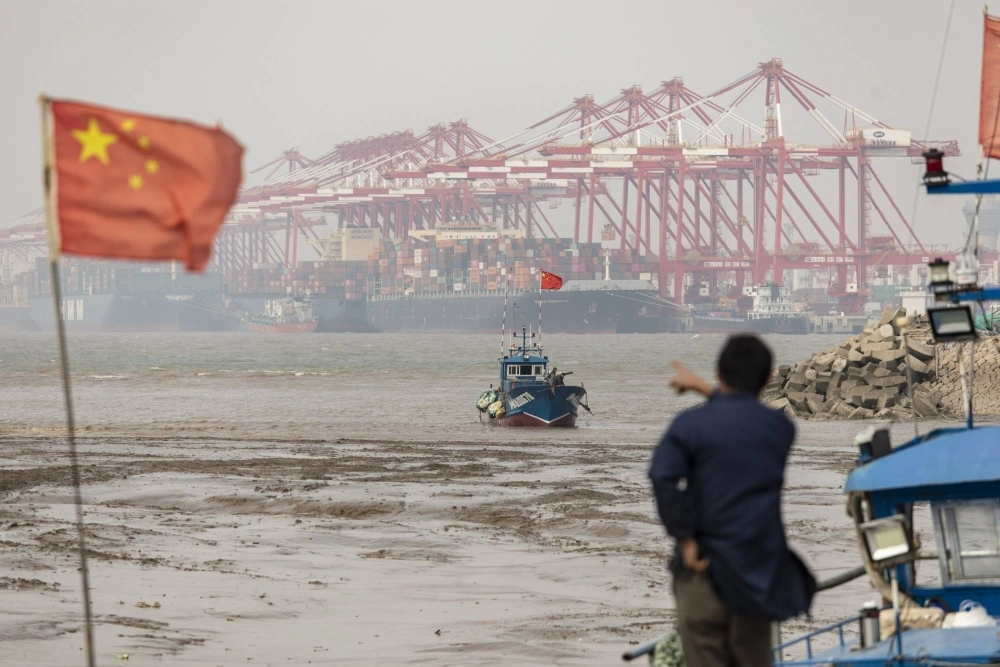 The Yangshan Deepwater Port in Shanghai. China’s manufactured goods surplus relative to global gross domestic product is now around 2%, and an estimated 45% of China’s manufacturing output is being exported as the nation’s 1.4 billion people can’t buy enough goods such as electric vehicles, ships and household appliances to meet the increased supply. The Yangshan Deepwater Port in Shanghai. China’s manufactured goods surplus relative to global gross domestic product is now around 2%, and an estimated 45% of China’s manufacturing output is being exported as the nation’s 1.4 billion people can’t buy enough goods such as electric vehicles, ships and household appliances to meet the increased supply.