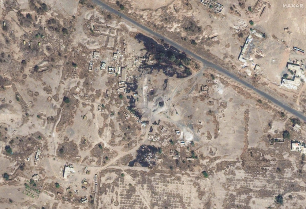 A satellite picture shows the aftermath of an airstrike on a radar site near Sanaa International Airport in Yemen on Friday.  A satellite picture shows the aftermath of an airstrike on a radar site near Sanaa International Airport in Yemen on Friday.