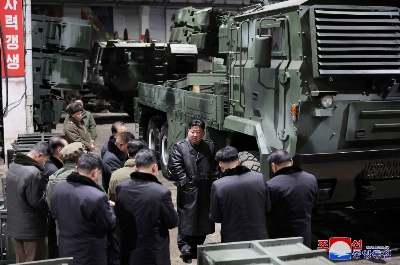North Korean leader Kim Jong Un visits a munitions factory at an undisclosed location in this picture released on Jan. 10. North Korean leader Kim Jong Un visits a munitions factory at an undisclosed location in this picture released on Jan. 10.