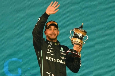 Mercedes' Lewis Hamilton, seen after a third-place finish at the Bahrain Grand Prix in March 2022, will make a blockbuster move to Ferrari after the 2024 season.  Mercedes' Lewis Hamilton, seen after a third-place finish at the Bahrain Grand Prix in March 2022, will make a blockbuster move to Ferrari after the 2024 season.
