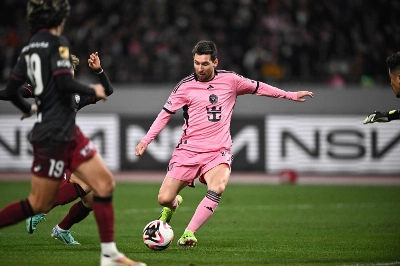 Inter Miami's Lionel Messi in action during a friendly against Vissel Kobe on Wednesday in Tokyo Inter Miami's Lionel Messi in action during a friendly against Vissel Kobe on Wednesday in Tokyo