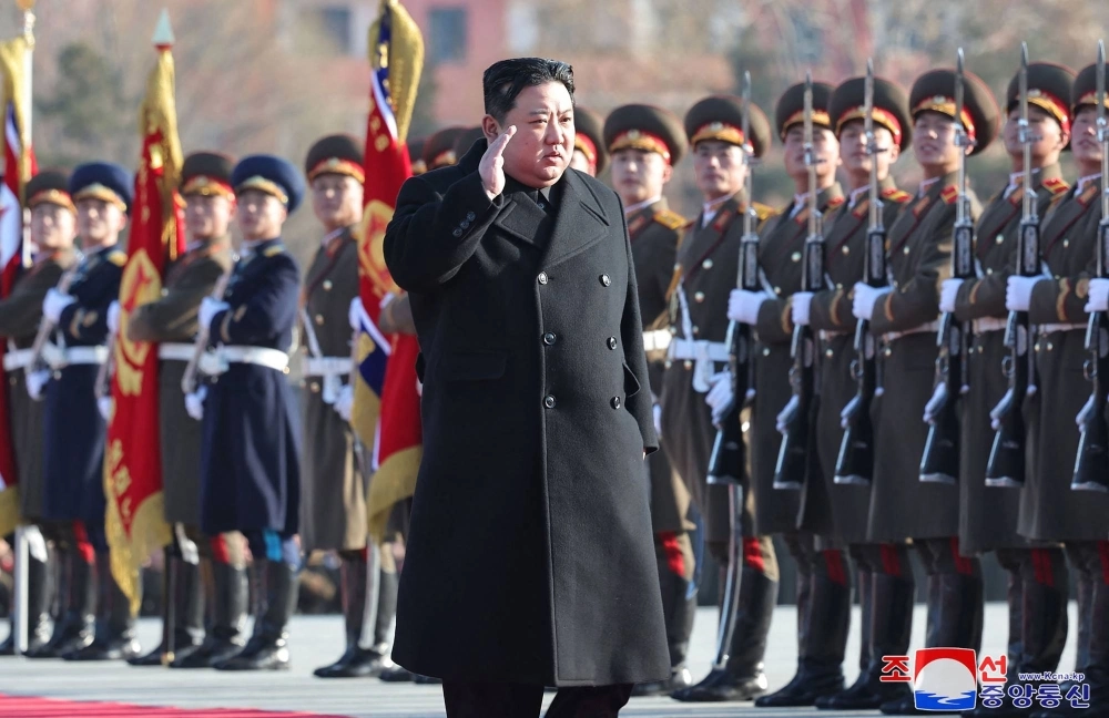 North Korea's leader Kim Jong Un visits the Ministry of National Defense in Pyongyang to mark the 76th founding anniversary of the Korean People's Army on Friday. North Korea's leader Kim Jong Un visits the Ministry of National Defense in Pyongyang to mark the 76th founding anniversary of the Korean People's Army on Friday.