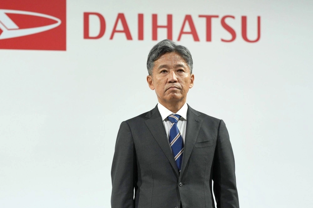 Masahiro Inoue, incoming chief executive officer of Daihatsu Motor, during a news conference in Tokyo on Tuesday Masahiro Inoue, incoming chief executive officer of Daihatsu Motor, during a news conference in Tokyo on Tuesday