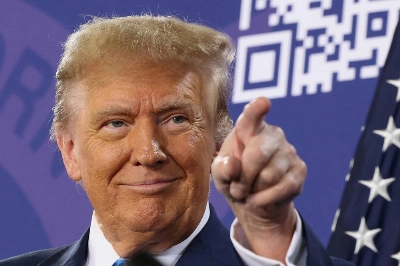 Former U.S. President Donald Trump holds a campaign rally ahead of the Republican caucus in Las Vegas on Jan. 27. Former U.S. President Donald Trump holds a campaign rally ahead of the Republican caucus in Las Vegas on Jan. 27.