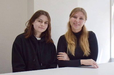 Anastasiia Pelykh (left) and Daria Datsenko talk about their lives in Japan after evacuating from Ukraine during an interview in Kyoto earlier this month. Anastasiia Pelykh (left) and Daria Datsenko talk about their lives in Japan after evacuating from Ukraine during an interview in Kyoto earlier this month.