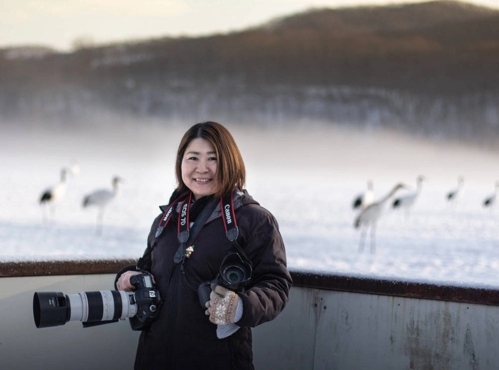 Director of the Akan International Crane Center, Miyuki Kawase, says tourism is incredibly helpful for the birds, but the people who come to take pictures of the birds have to remember they are still wild animals. Director of the Akan International Crane Center, Miyuki Kawase, says tourism is incredibly helpful for the birds, but the people who come to take pictures of the birds have to remember they are still wild animals.