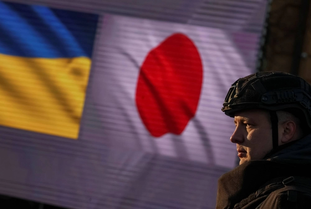 A member of the Ukrainian State Emergency Service attends a transfer ceremony of special vehicles from Japan to Ukraine in Kyiv on Nov. 20, 2023. A member of the Ukrainian State Emergency Service attends a transfer ceremony of special vehicles from Japan to Ukraine in Kyiv on Nov. 20, 2023.