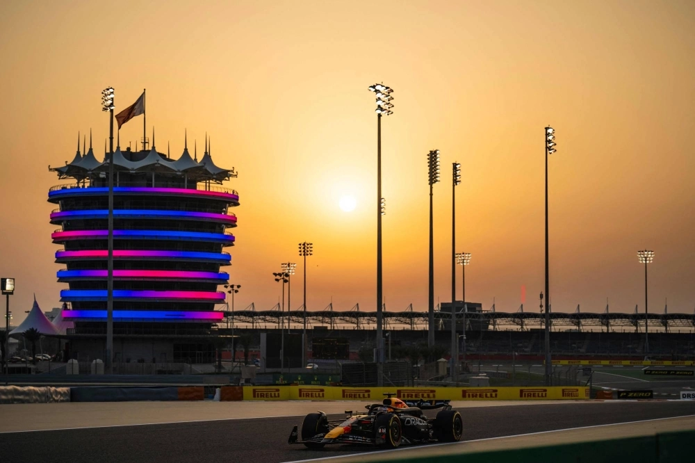 Red Bull Racing's Max Verstappen drives during the third day of the Formula One pre-season testing at the Bahrain International Circuit on Friday. Red Bull Racing's Max Verstappen drives during the third day of the Formula One pre-season testing at the Bahrain International Circuit on Friday.