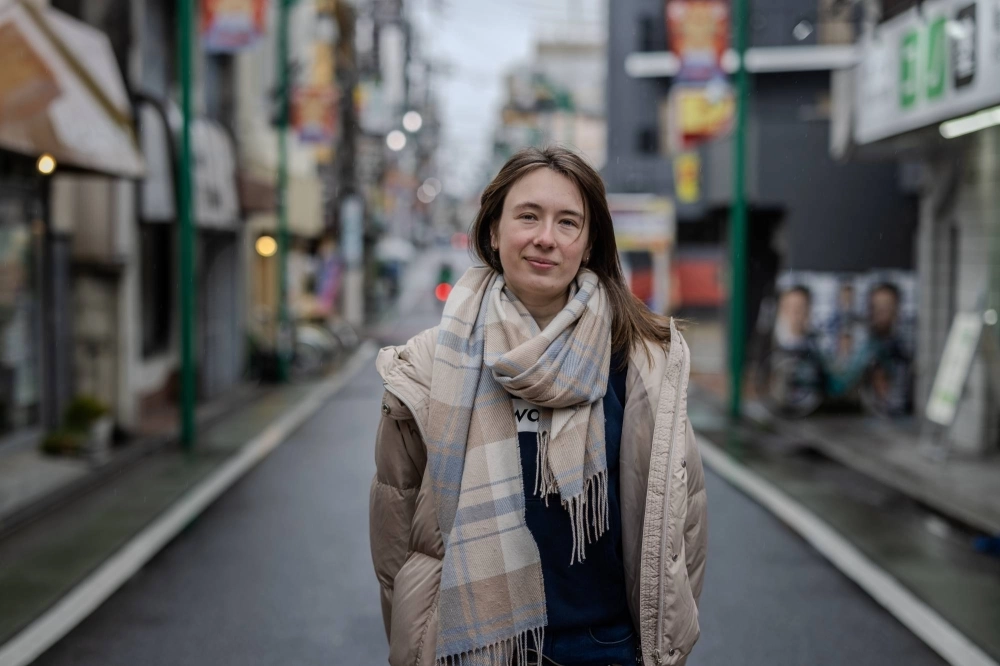 Yulia Naumenko is one of many Ukrainians living in Japan as the war in their home country stretches into its third year. Yulia Naumenko is one of many Ukrainians living in Japan as the war in their home country stretches into its third year.