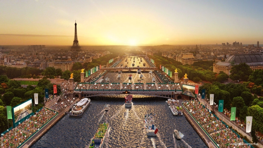 An illustration of the planned Paris Games opening ceremony on the River Seine An illustration of the planned Paris Games opening ceremony on the River Seine