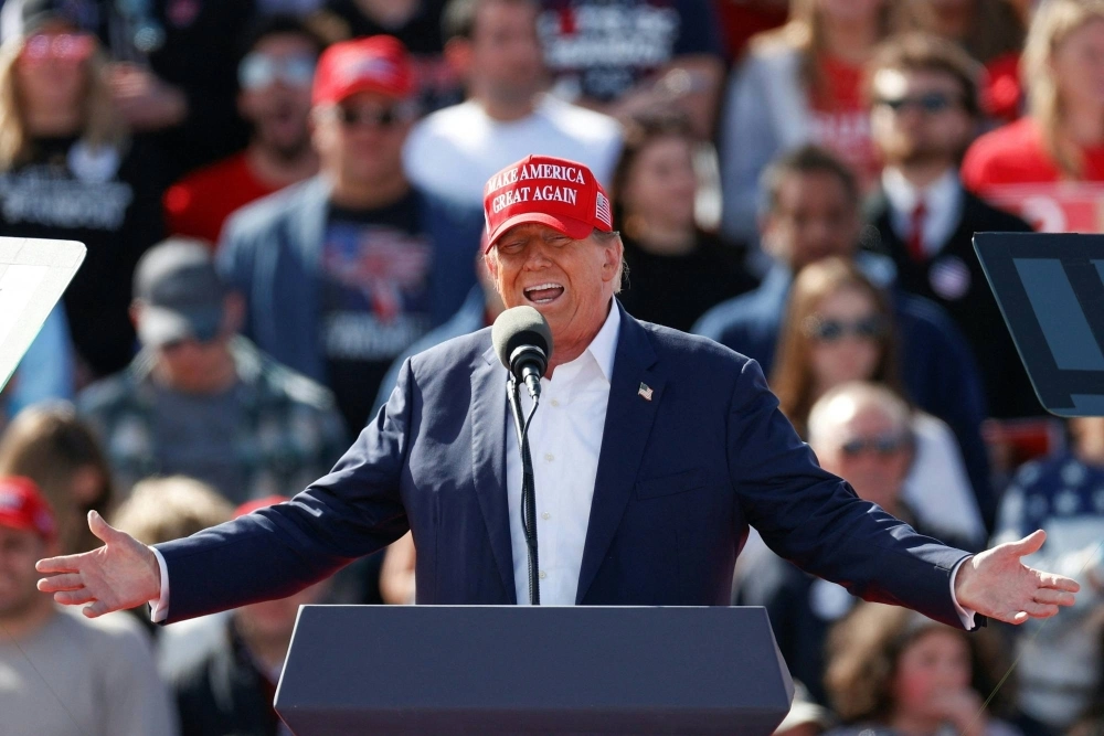 Republican presidential candidate and former U.S. President Donald Trump speaks at a rally in Vandalia, Ohio, earlier this month. Republican presidential candidate and former U.S. President Donald Trump speaks at a rally in Vandalia, Ohio, earlier this month.