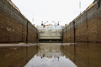 The dry chamber of the West Lane of Pedro Miguel locks during its periodical maintenance at the Panama Canal in May 2023 | REUTERS