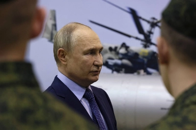 Russian President Vladimir Putin. Russia has made on-the-ground reporting increasingly dangerous and illegal since it sent troops into Ukraine two years ago, arresting and fining those who defy the Kremlin's narratives. Russian President Vladimir Putin. Russia has made on-the-ground reporting increasingly dangerous and illegal since it sent troops into Ukraine two years ago, arresting and fining those who defy the Kremlin's narratives.