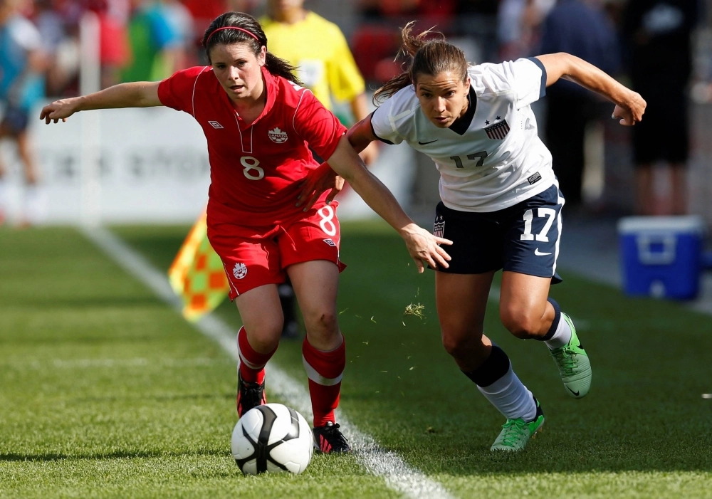 Former Canada soccer player Diana Matheson (left, in June 2013) is one of the driving forces behind a proposed new professional women's soccer league in the country. Former Canada soccer player Diana Matheson (left, in June 2013) is one of the driving forces behind a proposed new professional women's soccer league in the country.