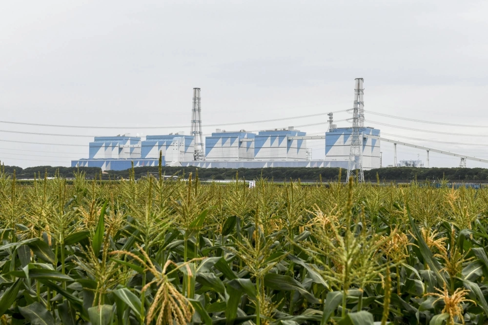 Jera's thermal power station in Hekinan, Aichi Prefecture, recently started co-firing coal with 20% of ammonia, a technology supported by the government's "green transformation," or GX, policy. Jera's thermal power station in Hekinan, Aichi Prefecture, recently started co-firing coal with 20% of ammonia, a technology supported by the government's "green transformation," or GX, policy.