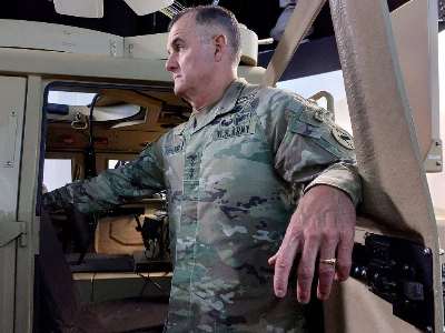 Gen. Charles Flynn at U.S. Army Garrison Humphreys, south of Seoul, on Saturday Gen. Charles Flynn at U.S. Army Garrison Humphreys, south of Seoul, on Saturday
