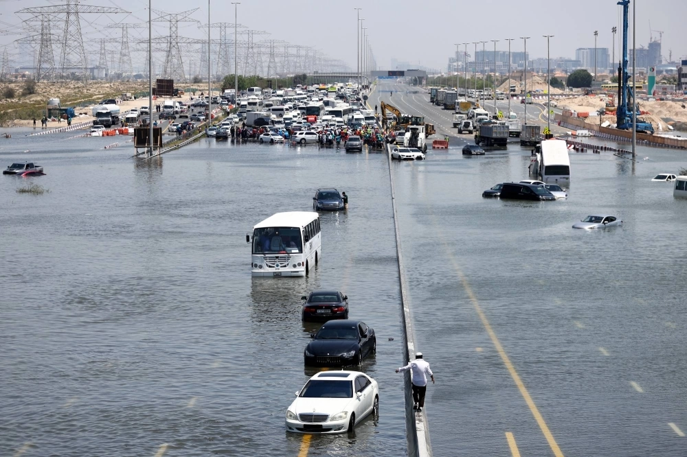 The United Arab Emirates was battered on Tuesday by its heaviest downpour since records began in 1949.  The United Arab Emirates was battered on Tuesday by its heaviest downpour since records began in 1949.