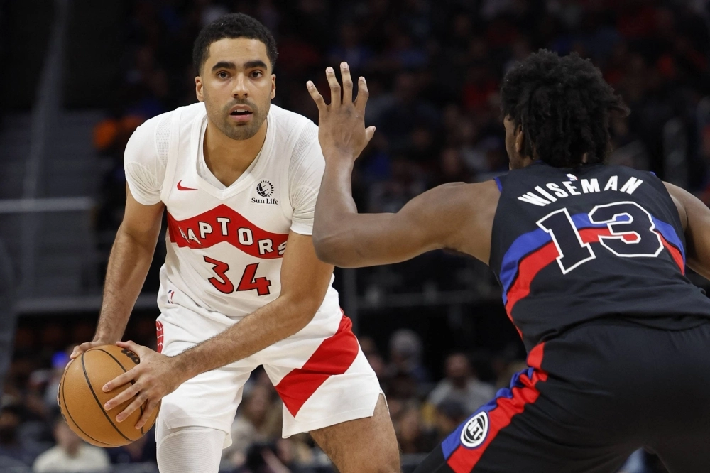 Raptors center Jontay Porter during a game against the Pistons in March. Porter wagered money on his own team to lose, pretended to be hurt for betting purposes and shared confidential information with gamblers, leading to a lifetime ban from the NBA.  Raptors center Jontay Porter during a game against the Pistons in March. Porter wagered money on his own team to lose, pretended to be hurt for betting purposes and shared confidential information with gamblers, leading to a lifetime ban from the NBA.