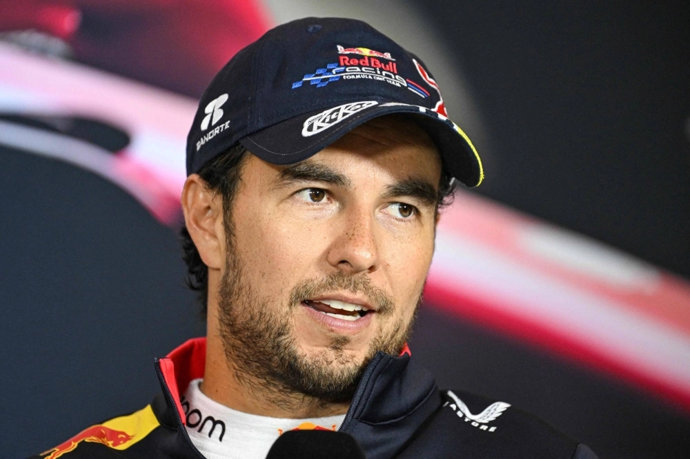 Red Bull Racing driver Sergio Perez speaks during a news conference in Shanghai on April 21. Red Bull Racing driver Sergio Perez speaks during a news conference in Shanghai on April 21.