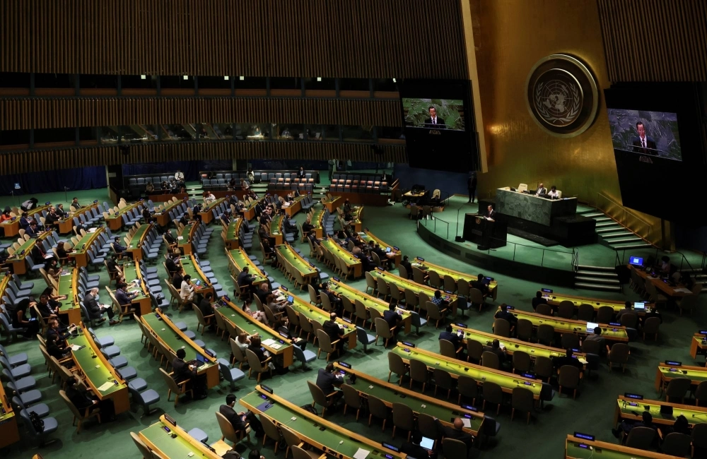 North Korea's Ambassador to the United Nations Kim Song speaks during a meeting of the U.N. General Assembly at U.N. headquarters in New York on June 8, 2022. North Korea's Ambassador to the United Nations Kim Song speaks during a meeting of the U.N. General Assembly at U.N. headquarters in New York on June 8, 2022.