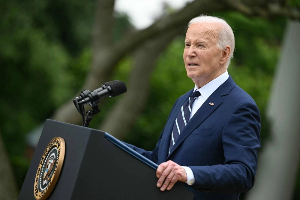 U.S. President Joe Biden speaks about new actions to protect American workers and businesses from China's "unfair" trade practices, in the Rose Garden of the White House in Washington on Tuesday. U.S. President Joe Biden speaks about new actions to protect American workers and businesses from China's "unfair" trade practices, in the Rose Garden of the White House in Washington on Tuesday.